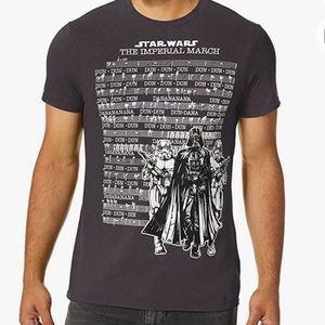 STAR WARS March Sheet Darth Vader Tee Graphic T-Shirt for Men Tshirt Small NWT